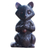 Wood sculpture, 'Cunning Master' - Handcrafted Sese Wood Raccoon Sculpture in a Dark Palette (image 2a) thumbail