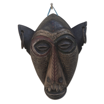 Sese Wood Monkey Wall Mask