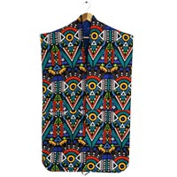 Patterned Cotton Garment Bag from Ghana,'Suit Up'