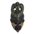 Afrikanische Holzmaske - Wandmaske aus Sese-Holz mit Aluminiumbeschichtung