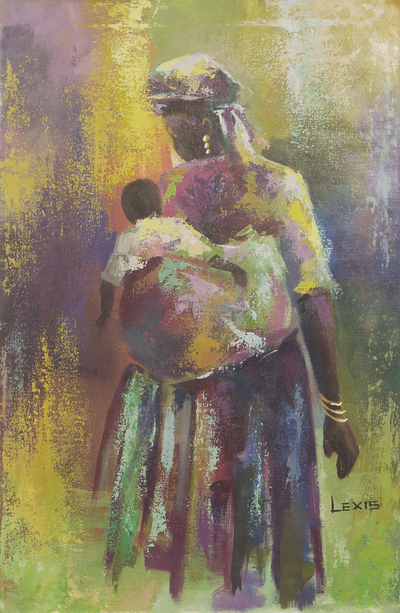 Mother and Child Acrylic Painting
