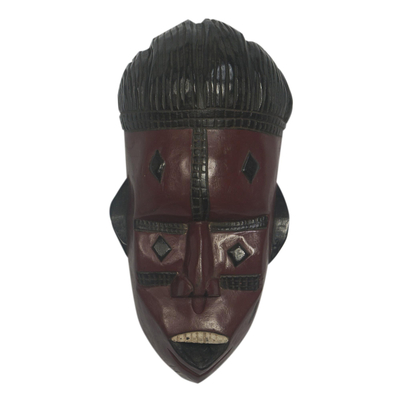 Handcrafted Sese Wood Wall Mask from Ghana
