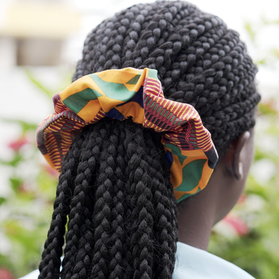 Haargummis aus Baumwolle, (Paar) - Paar Haargummis aus Baumwolle, handgefertigt in Ghana