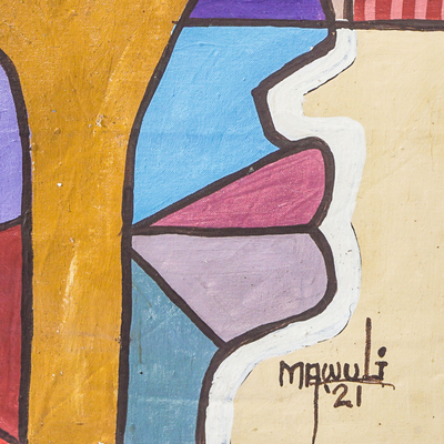 'But We Are One II' - Multicolored Cubist-Style Original Painting