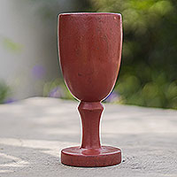 Decorative wood goblet, 'Kwanzaa Cup' - Brown Decorative Wood Goblet