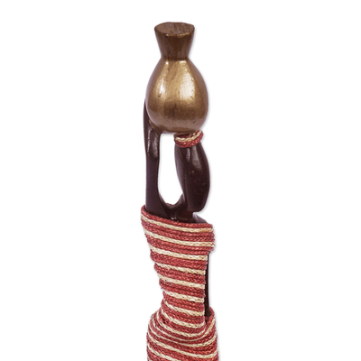 Escultura de madera de ébano, 'Obaapa II' - Estatuilla de madera de ébano tallada a mano