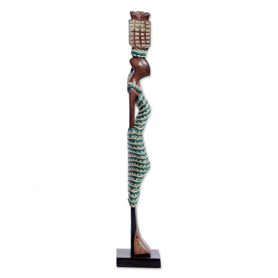 Skulptur aus Ebenholz, „Obaapa III“ – Kunsthandwerklich gefertigte Skulptur aus Ebenholz