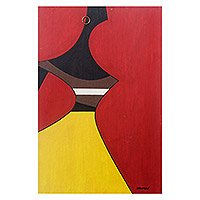 'Top and Skirt' - Acrylic Painting from African Artist