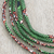 Collar multihilos de algodón - Collar de varias hebras de algodón verde y negro hecho a mano en Ghana
