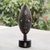 African wood mask, 'Future King' - Artisan Crafted African Wood Mask with Brass and aluminium