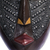 African wood mask, 'Future King' - Artisan Crafted African Wood Mask with Brass and aluminium