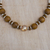 Halskette aus Sese-Holz und recycelten Glasperlen, „Elorm“ – handgefertigte Eco-Smart-Halskette aus recycelten Glasperlen aus Ghana