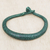 Braided leather bracelet, 'Greenish Grace' - Handcrafted Braided Leather Bracelet in Green (image 2) thumbail