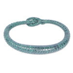 Braided leather bracelet, 'Greenish Grace' - Handcrafted Braided Leather Bracelet in Green