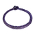 Braided leather bracelet, 'Violet Grace' - Handcrafted Braided Leather Bracelet in Purple thumbail