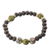 Stretch-Armband aus recycelten Glasperlen - Umweltfreundliches Perlen-Stretch-Armband mit gelben Akzenten
