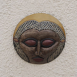 African Ewe Sese Wood Mask Crafted in Ghana, 'Ndokutsu Blessing'