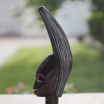 Wood sculpture, 'Daaga' - Hand-Carved Traditional Sese Wood Sculpture from Ghana