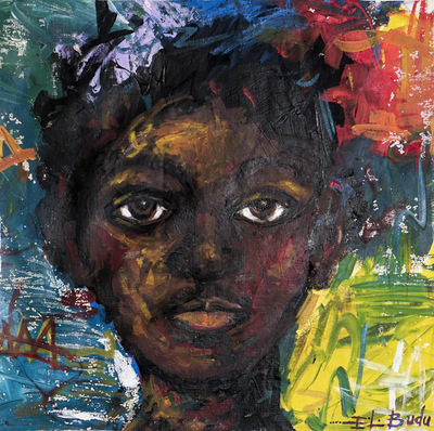 'Burning Desire' - Pintura impresionista sin estirar firmada de un joven