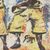 'Kpanlogo Dance' - Unstretched Impressionist Painting of Kpanlogo Dance