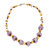 Glass beaded necklace, 'Precious Feline' - Eco-Friendly Glass Beaded Necklace from Ghana