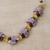 Glass beaded necklace, 'Precious Feline' - Eco-Friendly Glass Beaded Necklace from Ghana