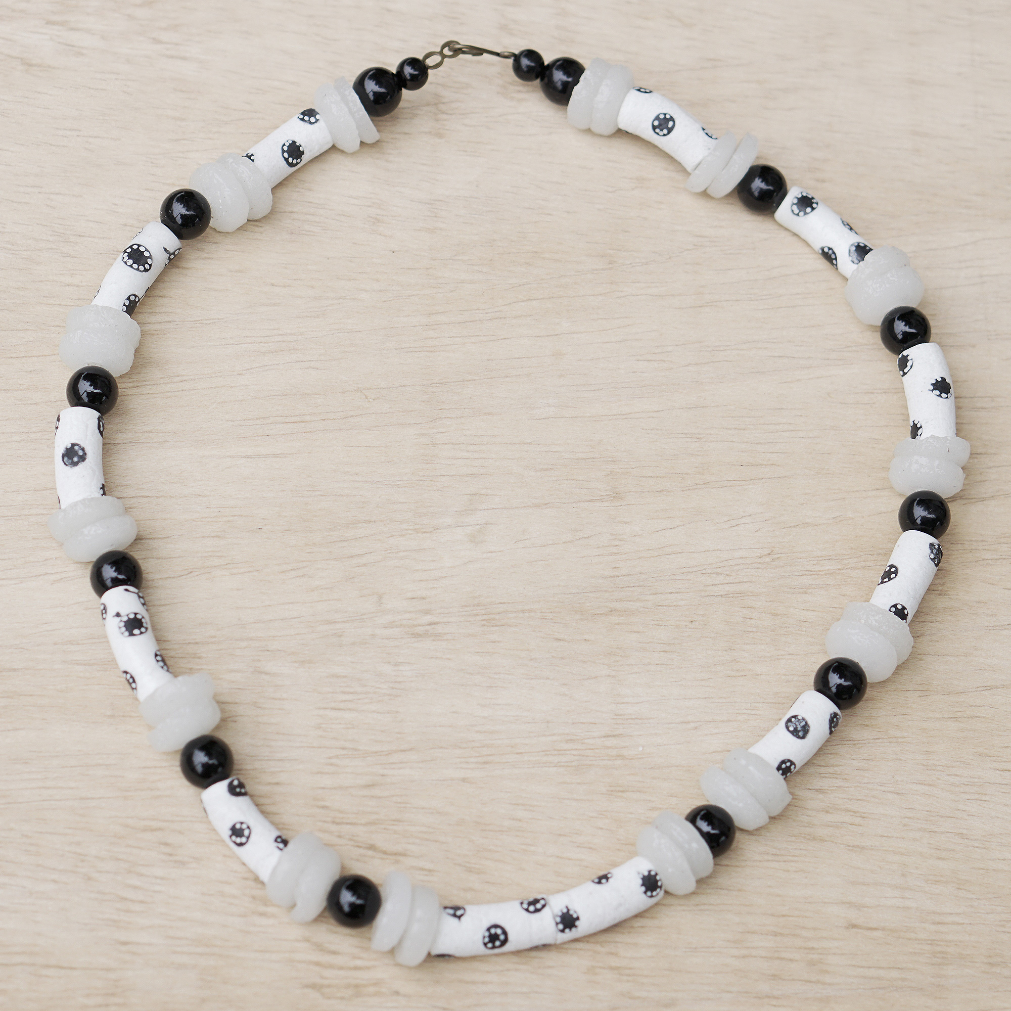 Buy Choker Necklace Black White Pearl Seed Bead Online in India - Etsy