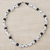 Halskette aus Glasperlen - Florale Halskette aus recycelten Glasperlen in Schwarz und Weiß