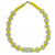 Cat's eye beaded necklace, 'Sunny Clouds' - Eco-Friendly Cat's Eye Beaded Necklace Crafted in Ghana