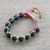 Recycled glass beaded bracelet, 'Vivid Bonds' - Handmade Recycled Glass Bead Bracelet from Ghana (image 2b) thumbail