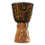 Wood djembe drum, 'Rhythms of The Savannah' - Handcrafted Kente Multicolour Tweneboa Wood Djembe Drum