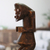 Wood sculpture, 'Agorkoli' - Original Wood Sculpture of Peaceful Ewe King