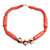 Recycled glass pendant necklace, 'Yawa' - Red Recycled Glass Pendant Necklace Handcrafted in Ghana (image 2a) thumbail