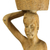 Ebony sculpture, 'Carrier Woman' - Handcrafted Cultural Wood Sculpture