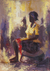 'Faati' - Acryl auf Leinwand Impressionistische Gemälde von einer Frau