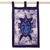 Baumwoll-Wandbehang, 'Debidebi' – ghanaischer handbemalter Baumwoll-Wandbehang in Blautönen