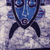 Baumwoll-Wandbehang, 'Debidebi' – ghanaischer handbemalter Baumwoll-Wandbehang in Blautönen