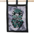 Cotton wall hanging, 'Green Silence' - Cotton Wall Hanging of African Mask in a Cool Palette