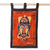 Cotton wall hanging, 'Positive Visions' - Ghanaian Hand-Painted Cotton Wall Hanging in Orange Hues