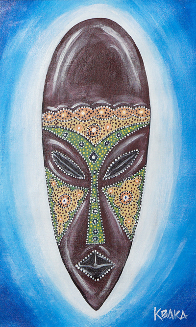 Acrylic on Canvas African Mask Impressionist Painting