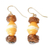 Glass beaded dangle earrings, 'Happiness at Sunset' - Handcrafted Eco-Friendly Glass Beaded Dangle Earrings