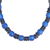 Recycled glass beaded necklace, ' Adom Nkoaa' - Handcrafted Blue and Black Glass Beaded Necklace (image 2c) thumbail