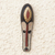 African beaded wood mask, 'Gracious Facet' - Hand-Beaded Vibrant African Sese Wood Mask from Ghana (image 2) thumbail
