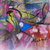'Drum Beat' - Unstretched Acrylic Cubist Painting of Drummers from Ghana (image 2c) thumbail