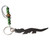 Wood key chain, 'Reptile Amulet' - Handcrafted Ebony Wood Crocodile Key Chain from Ghana