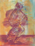 Tanzender Mann - Gestreckte Acryl Expressionist Gemälde von tanzenden Mann
