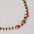 Wood and recycled glass beaded necklace, 'Fearless Red' - Eco-Friendly Sese Wood and Recycled Glass Beaded Necklace