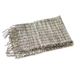 Cotton blend scarf, 'Nyaniba V' - Striped and Fringed Cotton Blend Scarf Hand-Woven in Ghana