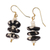 Recycled glass beaded dangle earrings, 'Esinam' - Eco-Friendly Handmade Recycled Glass Beaded Dangle Earrings
