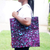 Batik cotton tote bag, 'Vibrant Alua' - Purple and Blue Batik Cotton Tote Bag with Splatter Pattern